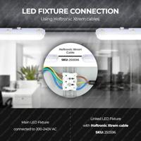 LED TL armatuur 60cm - T8 (G13) - 9W 990 lumen (110lm/W) - 4000K neutraal wit(840) - Koppelbaar - Flikkervrij - IP65 Waterdicht - LED TL Lamp - thumbnail