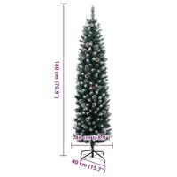VidaXL Kunstkerstboom smal met 300 led's 180 cm - thumbnail