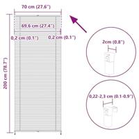 VidaXL Plissé rolgordijn 70x200cm creme - thumbnail