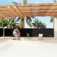 VidaXL Windscherm uittrekbaar 140x1200 cm zwart - thumbnail