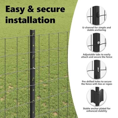 VidaXL Hek met paal grijs 1,4 x 10 m staal en pvc