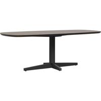 Eettafel Lidusa Deens ovaal kolompoot zwart - thumbnail