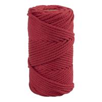 Creativ Company Macramé koord, l: 55 m, d 4 mm, rood, 330 gr/ 1 rol - thumbnail