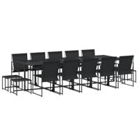 15-delige Tuinset textileen zwart - thumbnail