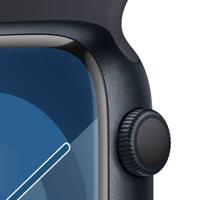Apple Watch Series 9 (GPS 45 mm) Smartwatch - Kast van middernacht aluminium - Middernacht sportbandje M/L. Conditie bijhouden, Saturatie-app en Ecg-app, Always-on Retina-display, waterbestendig - thumbnail