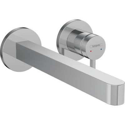 Wastafelmengkraan Inbouw Finoris HansGrohe 2-gats 228 MM Voorsprong Met Afvoerplug Chroom