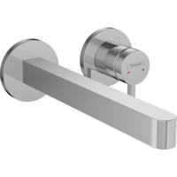 Wastafelmengkraan Inbouw Finoris HansGrohe 2-gats 228 MM Voorsprong Met Afvoerplug Chroom - thumbnail