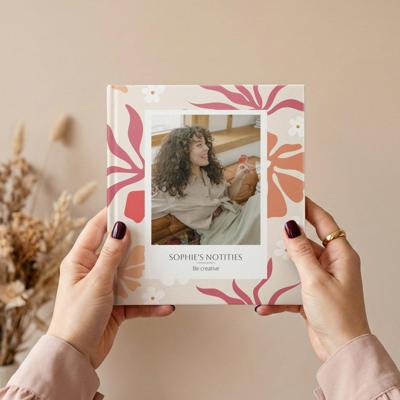 Notitieboekje bedrukken - Blanco binnenwerk - 17 x 19 cm - Hardcover