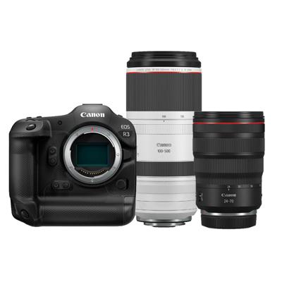 Canon EOS R3 + RF 24-70mm f/2.8L IS USM + RF 100-500mm f/4.5-7.1L IS USM