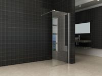 Wiesbaden inloopdouche + muurprofiel 700x2000 10mm NANO glas - thumbnail