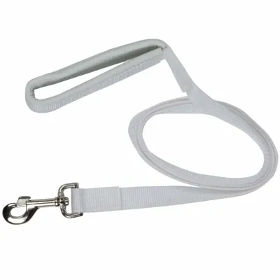 Nylon lijn met musketon wit