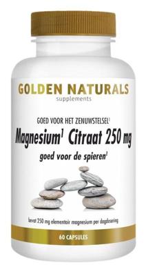 Golden Naturals Magnesium Citraat 250mg Capsules Golden Naturals Magnesium Citraat 250mg Capsules