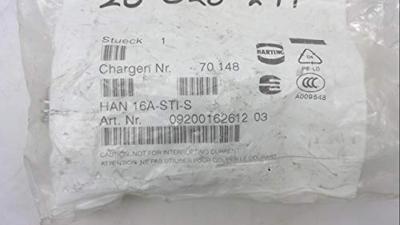 HARTING 09200162612 Pin-inzetstuk Han® A 16 + PE Schroeven 1 stuk(s)