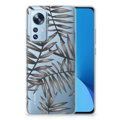 Xiaomi 12 | 12X | TPU Case | Leaves Grey Xiaomi 12 | 12X | TPU Case | Leaves Grey