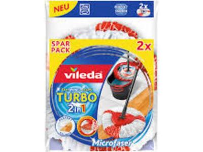 Vileda Turbo Easy Wring & Clean mop reservekop set van 2 stuks