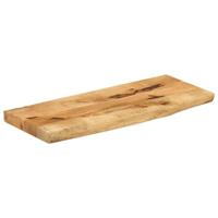 Tafelblad met natuurlijke rand 90x40x3,8 cm massief mangohout - thumbnail