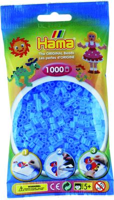 Hama strijkkralen - aqua transparant (073), 1000st.