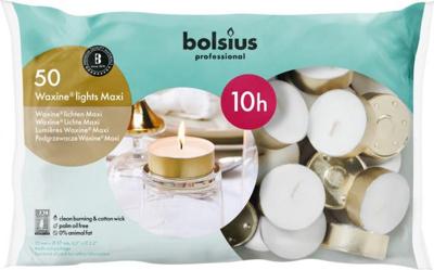 Bolsius Horeca maxi waxine lichten 10uur wit 50 Stuks Bolsius Horeca maxi waxine lichten 10uur wit 50 Stuks
