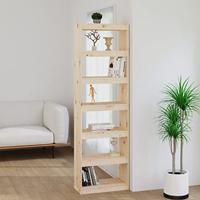 Boekenkast/kamerscherm 60x30x199,5 cm massief grenenhout - thumbnail