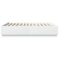 Bedframe massief hout wit 200x200 cm - thumbnail