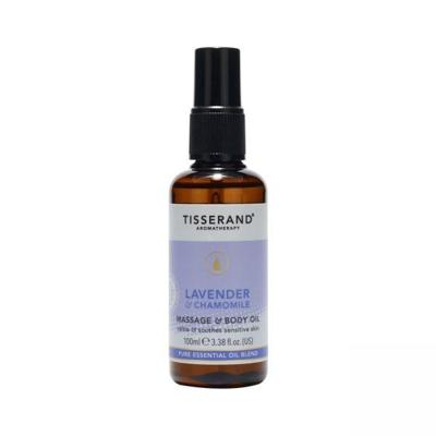 Tisserand Massage & bodyolie lavendel & kamille 100 Milliliter Tisserand Massage & bodyolie lavendel & kamille 100 Milliliter