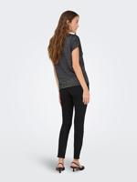 Only Onlmoster Glitter S/s Top Noos Jrs T-shirt Korte Mouw Black Silver Lurex - thumbnail