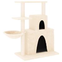VidaXL Kattenmeubel met sisal krabpalen 83 cm crèmekleurig - thumbnail