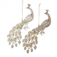 Gold Peacock With Glitter ASS kerstbal kerst Kurt S. Adler - Kurt s adler - thumbnail