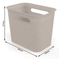 Rotho BRISEN Opbergmand 26.2x18x21.1 cm 7L Cappuccino - thumbnail