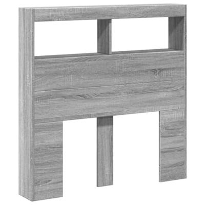 Hoofdbordkast met LED-verlichting 100x17x102 cm grijs sonoma Hoofdbordkast met LED-verlichting 100x17x102 cm grijs sonoma