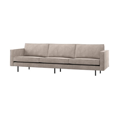 WOOOD Rodeo 3-zits bank ribstof Donkerzand