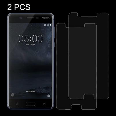 2 stuks voor Nokia 5 0 26 mm 9H oppervlaktehardheid Explosieveilig niet-volledig scherm gehard glas scherm Film 2 stuks voor Nokia 5 0 26 mm 9H oppervlaktehardheid Explosieveilig niet-volledig scherm gehard glas scherm Film