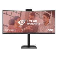 AOC E4 CU34E4CW computer monitor 86,4 cm (34") 3440 x 1440 Pixels UltraWide Quad HD LED Zwart - thumbnail