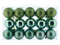 LIVARNO home 30 Kerstballen (groen mix) - thumbnail