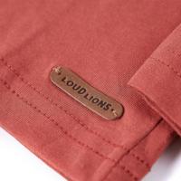 Kindershirt met lange mouwen rund en vogelprint 92 hennakleurig - thumbnail