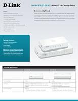 D-Link GO-SW-5E/E GO-SW-5E Netwerk switch 5 poorten 100 MBit/s - thumbnail