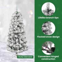 VidaXL Kunstmatige inklapbare kerstboom groen en wit 150 cm - thumbnail