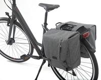 New Grijze nova double - dubbele fietstas, waterafstotend, 32l - thumbnail