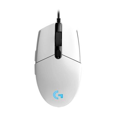 Logitech G102 6-toetsen RGB gloeiende 6000DPI vijf-Speed verstelbare bedrade optische gaming muis lengte: 2m (wit)