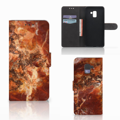 Samsung Galaxy A8 Plus (2018) Bookcase Marmer Bruin Samsung Galaxy A8 Plus (2018) Bookcase Marmer Bruin