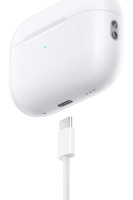 Apple AirPods Pro (2nd Gen.) + MagSafe Charging Case USB-C AirPods Bluetooth Stereo Wit Noise Cancelling Headset, Oplaadbox, Bestand tegen zweet, Waterafstotend