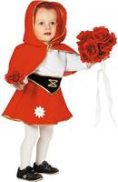 Rood jurkje met cape - thumbnail