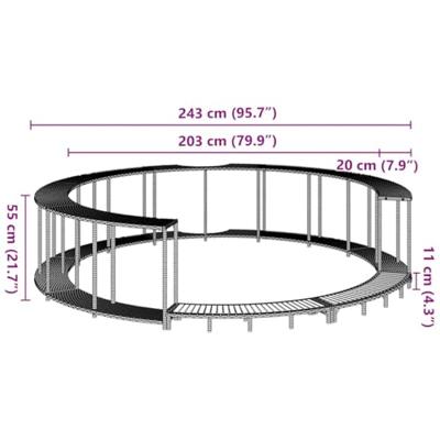 Hottub Surround opbergruimte houten opstapje poly rattan zwart