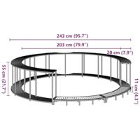 Hottub Surround opbergruimte houten opstapje poly rattan zwart - thumbnail