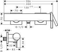Hansgrohe Tecturis E ééngreeps douchekraan opbouw, mat wit - thumbnail