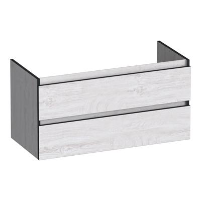 Brauer Joy Edge - Onderkast - 100 cm - met 2 Softclose Lades Greeploos en 1 Sifon Uitsparing - Forest Seashell