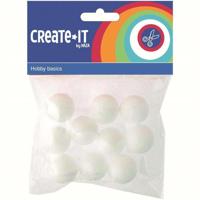 Create It Polystyreen Bollen 2.5 cm 10 Stuks - thumbnail