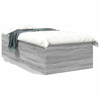 Bedframe bewerkt hout grijs sonoma eikenkleurig 100x200 cm - thumbnail