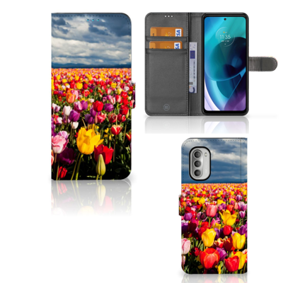 Motorola Moto G51 5G Hoesje Tulpen Motorola Moto G51 5G Hoesje Tulpen