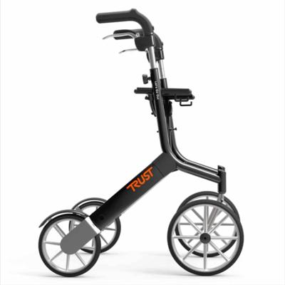 Lichtgewicht rollator Let's Go Out (6,2 kg) | TrustCare | Zwart | Grote wielen | Design | Weggewerkte remkabels | TCOUTBL0140